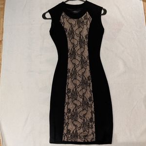 Zara black and beige dress